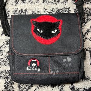 Emily Strange Black Cat Paws Off Cross Body Purse